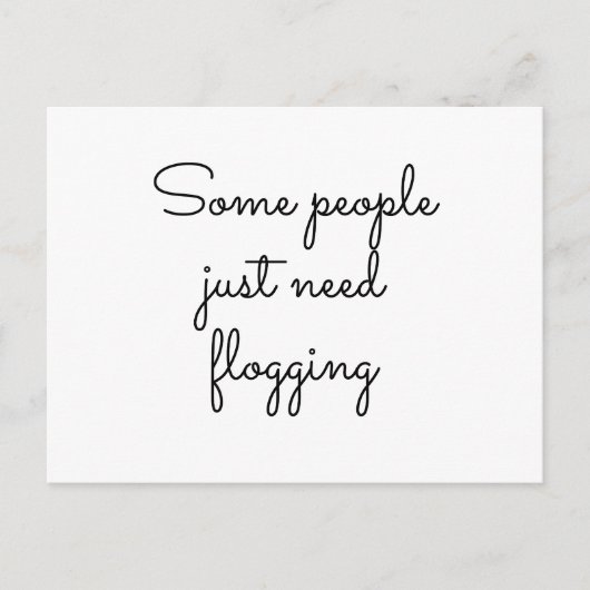 Sommige mensen hebben alleen maar behoefte aan ges briefkaart (Voorkant)