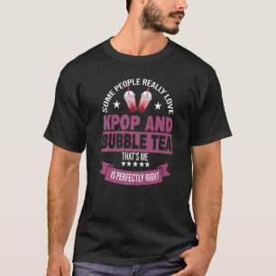 sommige mensen houden echt van kpop en bubble tea t-shirt