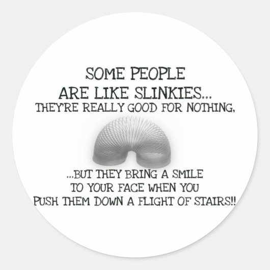 Sommige mensen zijn net zoals linkies ronde sticker (Voorkant)