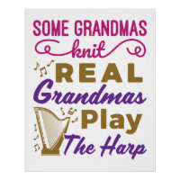 Sommige oma's breien echte oma's spelen harp