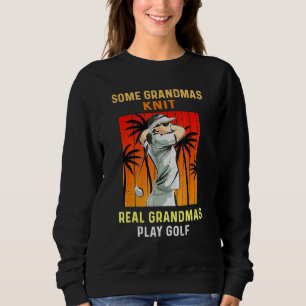 Sommige oma's Knit Real Grandmas spelen Golfsport Trui