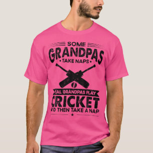 Sommige opa dutjes echte opa spelen cricket t-shirt