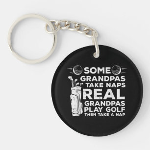 Sommige opa's nemen dutjes echte spelen golf grapp sleutelhanger