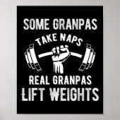 Sommige opa's spelen bingo Echte opa's heffen gewi Poster (Voorkant)