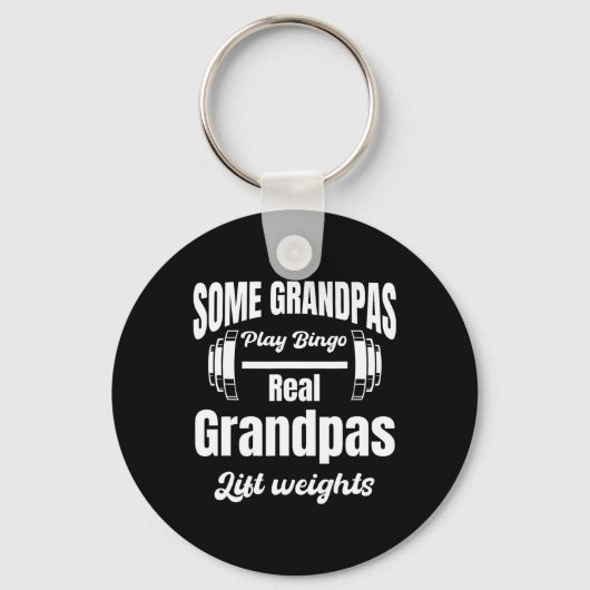 Sommige opa's spelen bingo Echte opa's heffen gewi Sleutelhanger (Voorkant)
