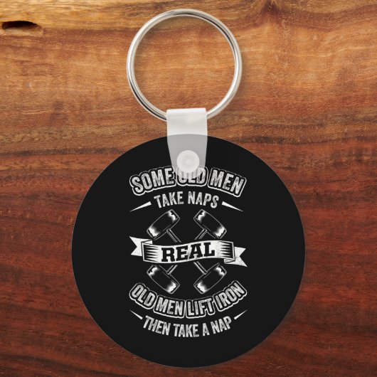 Sommige oude Mannen maken pas echt oude Mannen op Sleutelhanger (Voorkant)