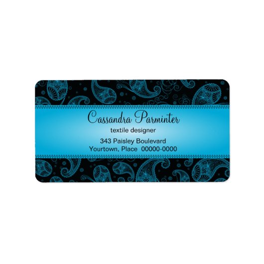 Somptueux Étiquettes de adresse de Paisley (Devant)