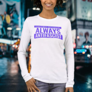 Soms antisociaal altijd antifascist Tri-Blend shirt