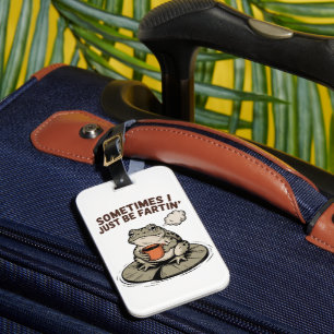 Soms ben ik gewoon een grappige kikker die furzt d bagagelabel