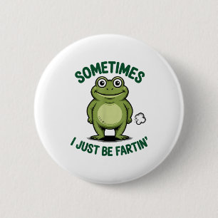 Soms ben ik gewoon een scheetlatende Kikker Kerst Ronde Button 5,7 Cm