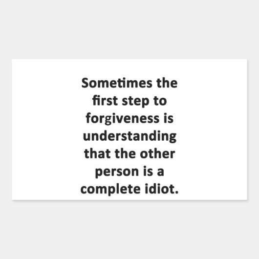 Soms de Eerste Stap Rechthoekige Sticker (Voorkant)