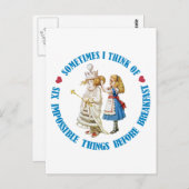 SOMS DENK IK ZES ONMOGELIJKE DINGEN BRIEFKAART (Voorkant / Achterkant)