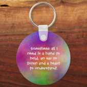 Soms heb ik alles nodig - Autisme Sleutelhanger (Voorkant)