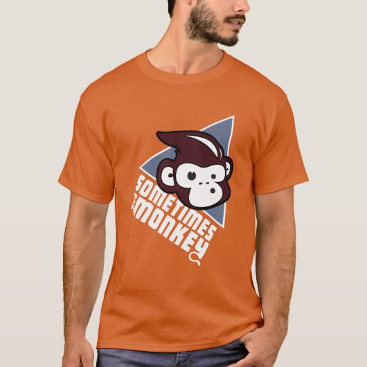 Soms het Monkey-gekleurde T-shirt (Voorkant)