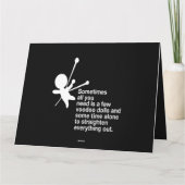 Soms is alles wat je nodig hebt Voodoo Dolls Funny Kaart (Achterkant)