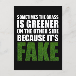 Soms is de gras groener omdat hij fake is briefkaart