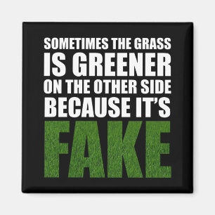 Soms is de gras groener omdat hij fake is magneet