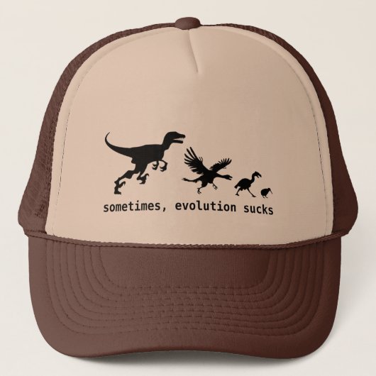 Soms is evolutie klote trucker pet (Voorkant)