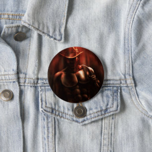 Soms is het de hel - Cowboy Ronde Button 7,6 Cm