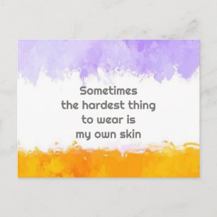 Soms is het moeilijkste om te draag mijn eigen ski briefkaart