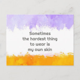 Soms is het moeilijkste om te draag mijn eigen ski briefkaart