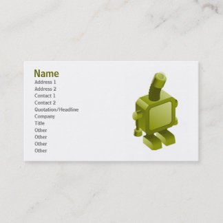 Soms krijgen robots de Sjabloon van de Sad Profile Visitekaartje