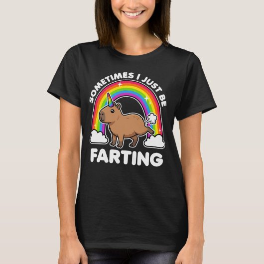 Soms laat ik gewoon capybara's scheten t-shirt (Voorkant)