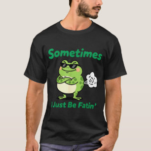 Soms laat ik gewoon grappige vintage kikker grappe t-shirt