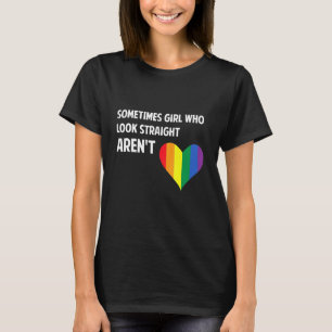 Soms Meisjes die er recht uitzien Rainbow Le T-shirt