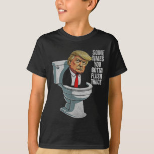 Soms Moet Je Even Dubbel Doorspoelen Funny Anti Tr T-shirt