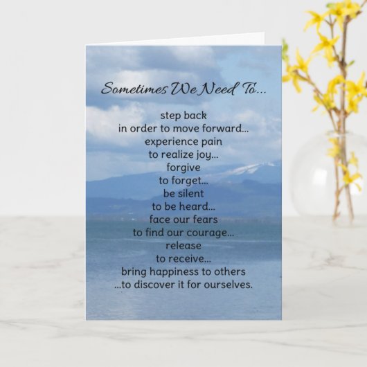 Soms moet je... Inspirerend Kaart (Gele Bloem)