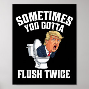 Soms moet je twee keer grappig anti Trump M doorsp Poster