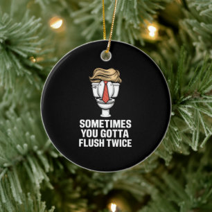 Soms moet je twee keer spoelen keramisch ornament