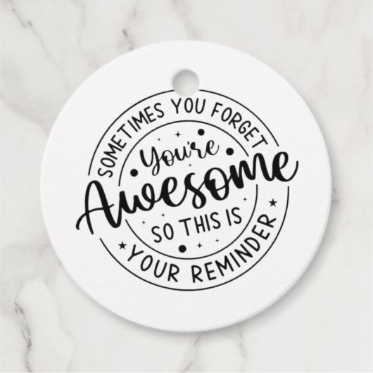 Soms vergeet je je Geweldige Bedankjes Labels (Voorkant)