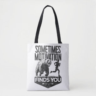 Soms vindt Motivation je grappig hardloopmotief Draagtas