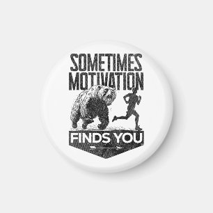 Soms vindt Motivation je grappig hardloopmotief Magneet