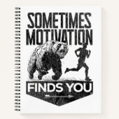 Soms vindt Motivation je grappig hardloopmotief Notitieboek (Voorkant)