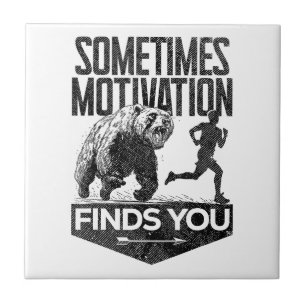 Soms vindt Motivation je grappig hardloopmotief Tegeltje