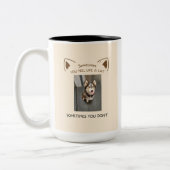 Soms voel je je als een kat(hond)mok tweekleurige koffiemok (Links)