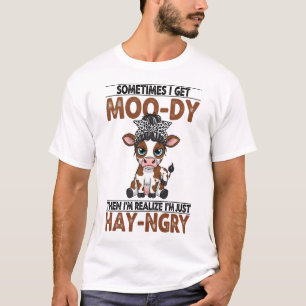 Soms word ik Koe-rrig Haa-ongerig Rund T-shirt