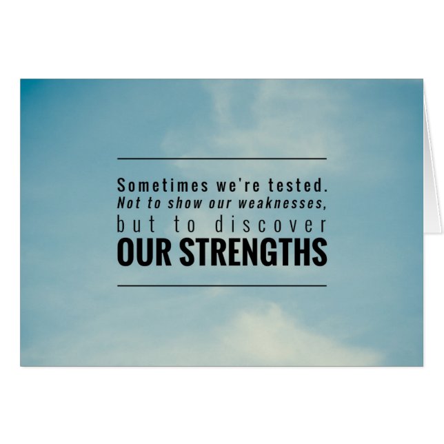 Soms worden we getest (Voorkant Horizontaal)