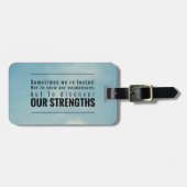 Soms worden we getest bagagelabel (Voorkant horizontaal)