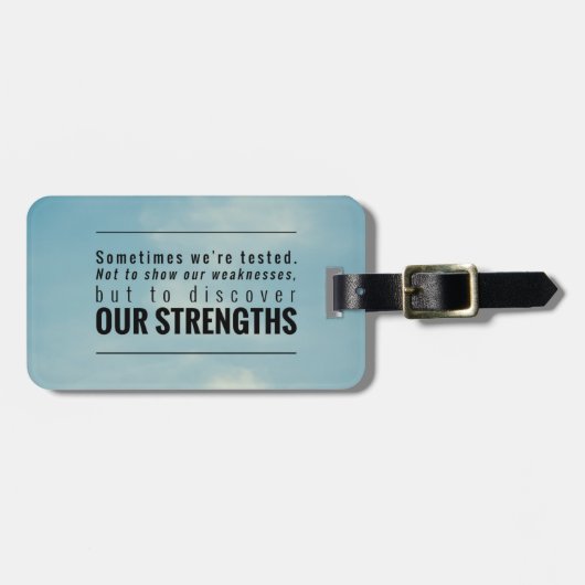 Soms worden we getest bagagelabel (Voorkant horizontaal)