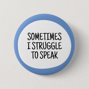 Soms worstel ik met spreken ronde button 5,7 cm
