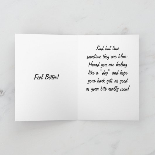 SOMS ZIJN DINGEN BLAUW! Beterschap Kaart (Binnen)