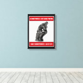 Soms zit ik en denk ik en soms zit ik gewoon canvas afdruk (Insitu (Houten vloer))