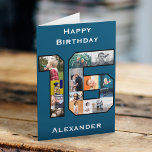 Son 16e Carte photo d'anniversaire<br><div class="desc">Personnalisez cette carte de 16e anniversaire avec vos photos préférées. Conçu pour cette personne spéciale. Le collage photo numéro 16 est une façon unique et personnalisée de donner une carte d'anniversaire avec une qualité personnalisée spéciale. Le modèle est mis en place pour vous de créer facilement votre propre collage photo...</div>