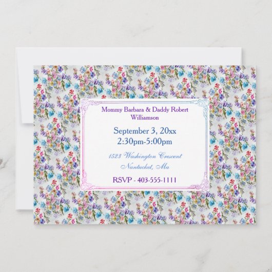 SON 1ER ANNIVERSAIRE INVITATION (Dos)