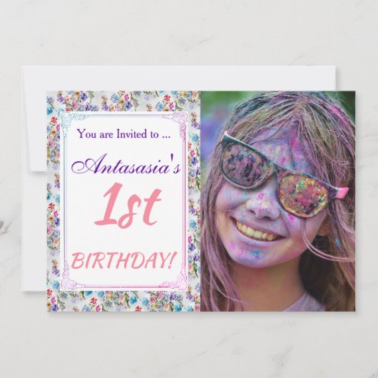 SON 1ER ANNIVERSAIRE INVITATION (Devant)