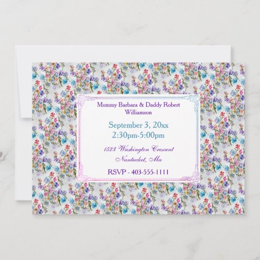 SON 1ER ANNIVERSAIRE INVITATION (Dos)